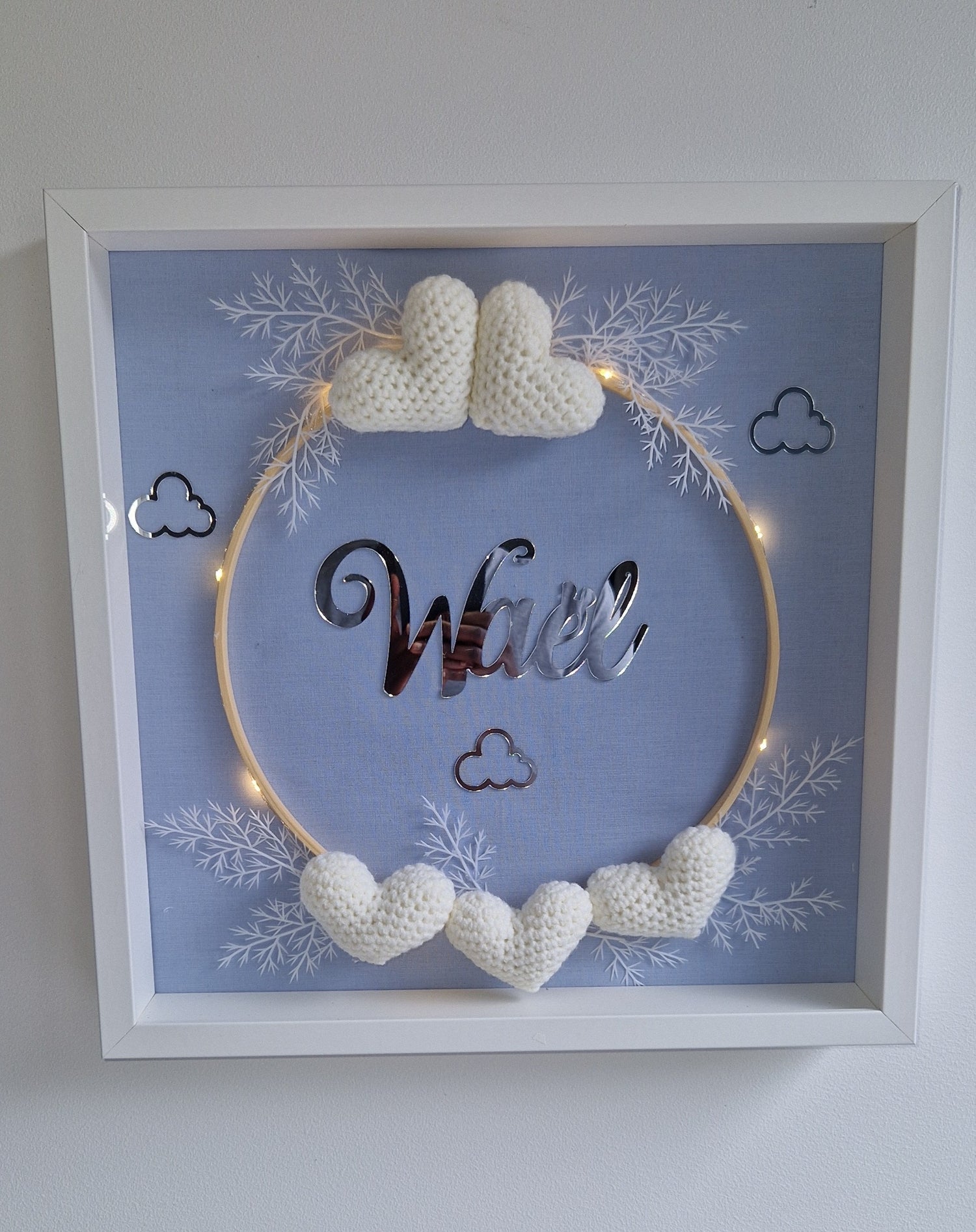 WAËL - CADRE PERSONNALISÉ CROCHET CHAMBRE BÉBÉ - ICY LOVE
